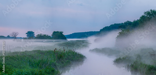 mist over the river