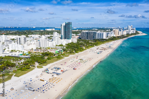 Aerial view of Miami Beach Florida sea vacation in the United States © Markus Mainka