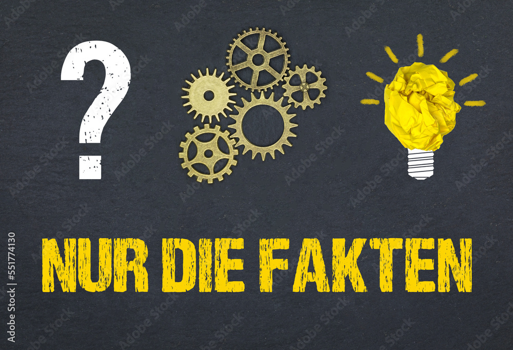 Obraz premium Nur die Fakten