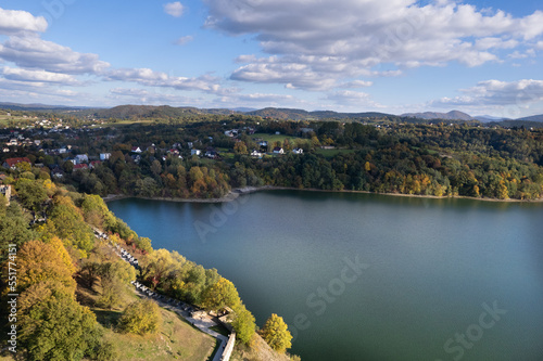 Lake Dobczyce - an artificial lake was built to regulate the Raba river, Poland, Europe