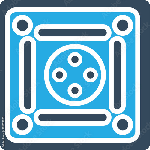 Carrom Game Vector Icon 