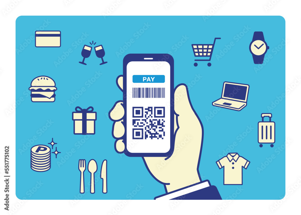 Vetor De QR Code Smartphone Payment Vector Illustration Barcode QR vetor-de-qr-code-smartphone-payment-vector-illustration-barcode-qr
