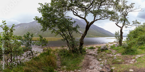 Obraz na płótnie Glen Etive is a glen in the Highlands of Scotland. The River Etive rises on the peaks surrounding Rannoch Moor w salonie