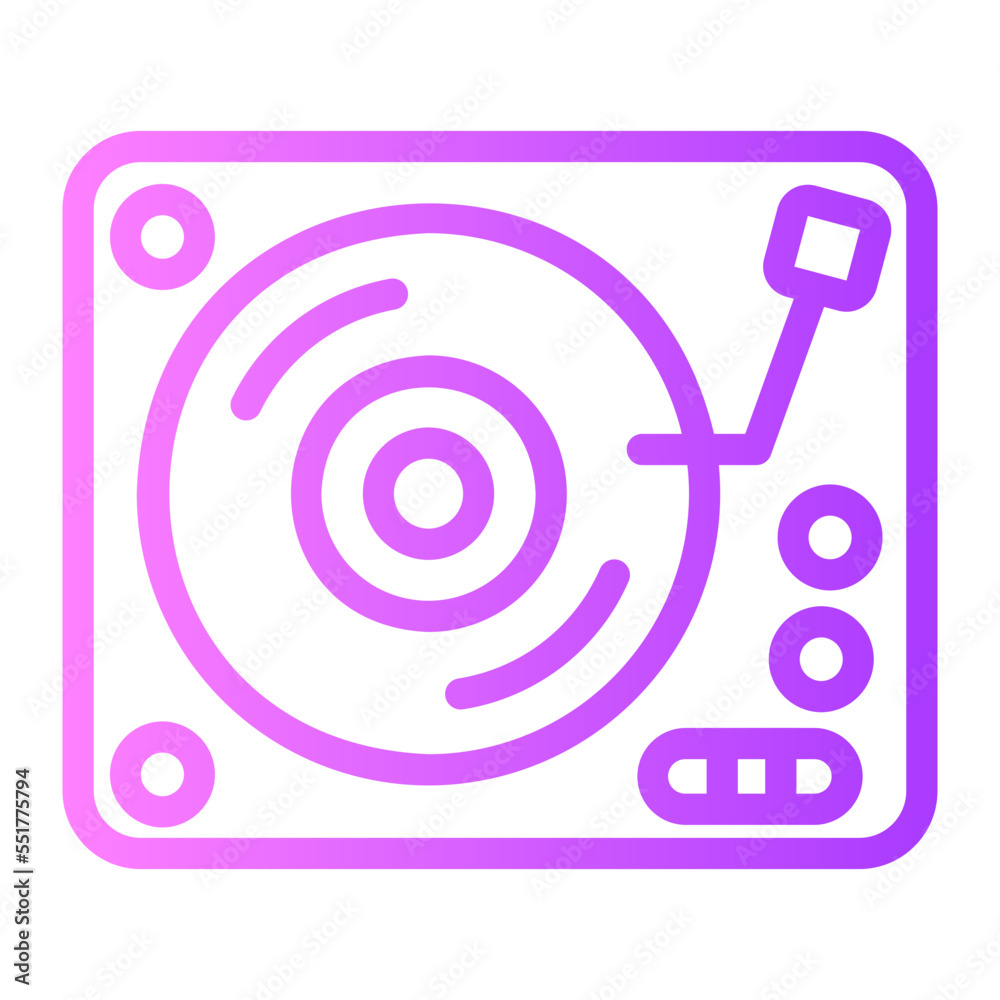 DJ gradient icon DJ gradient icon