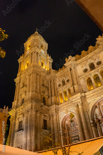 Málaga Cathedral in Malaga, Spain on December 3, 2022