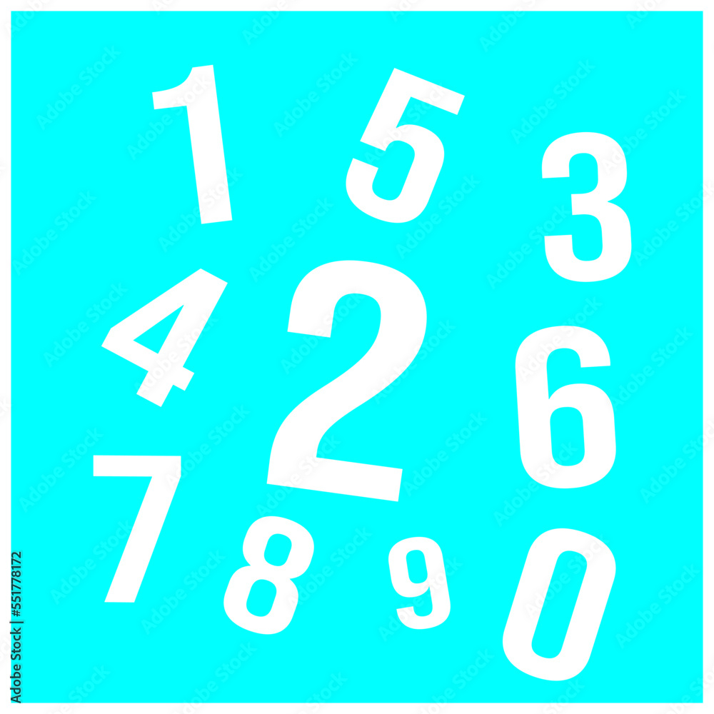 Numeric icon vector symbol Numeric icon vector symbol