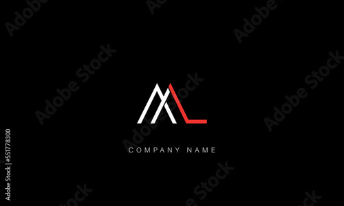 ML. LM Abstract Letters Logo Monogram