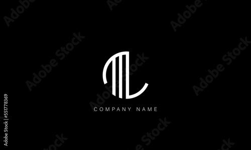 ML. LM Abstract Letters Logo Monogram