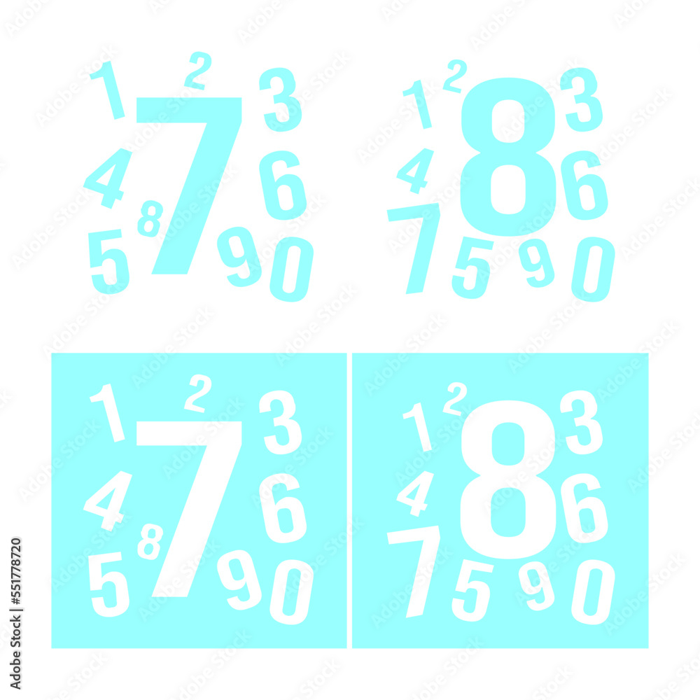 Numeric icon vector symbol Numeric icon vector symbol