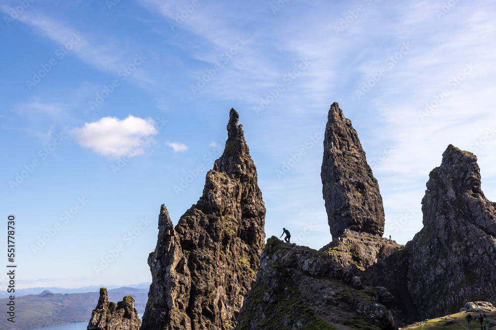 Old Man of Storr. The Storr is a rocky hill on the Trotternish peninsula of the Isle of Skye in Scotland.