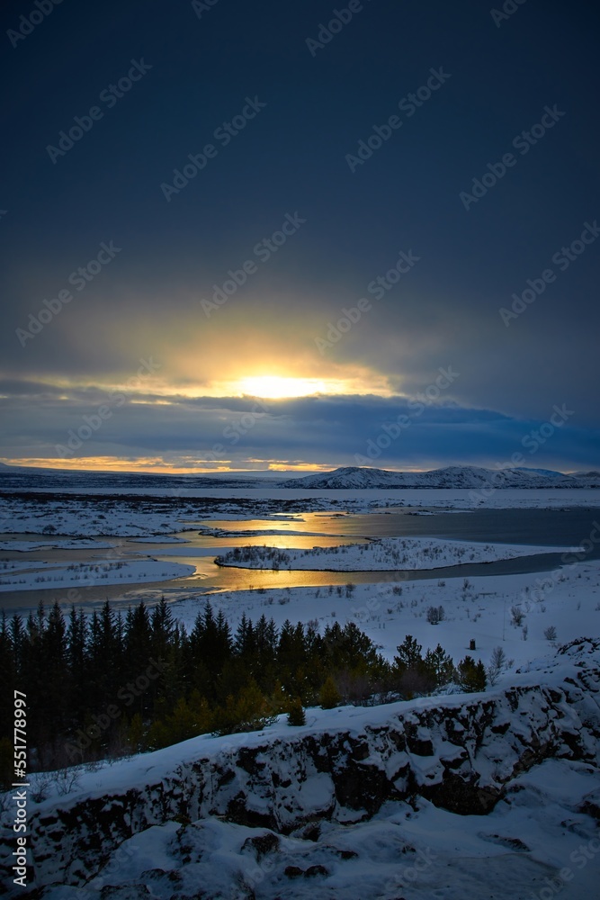 Icelandic Sunset Landscape
