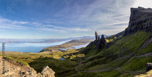 Obraz na płótnie Old Man of Storr. The Storr is a rocky hill on the Trotternish peninsula of the Isle of Skye in Scotland. w salonie