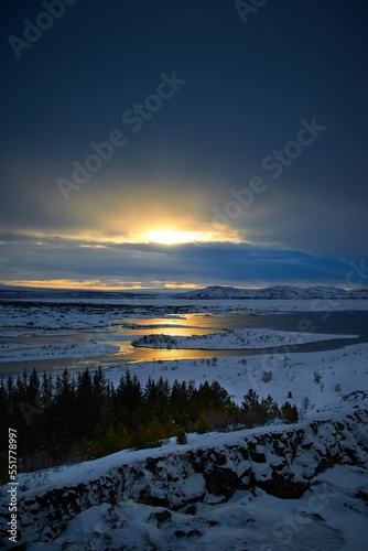 Icelandic Sunset Landscape