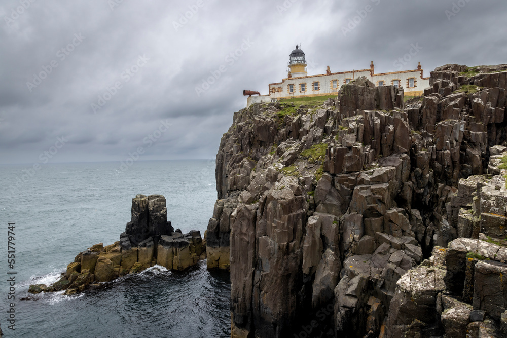 neist point lighthouse on the isle of skye, scotland