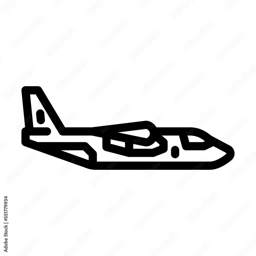 cargo plane airplane aircraft line icon vector. cargo plane airplane aircraft sign. isolated contour symbol black illustration