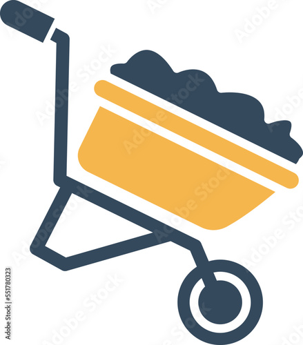 Wheelbarrow Vector Icon
