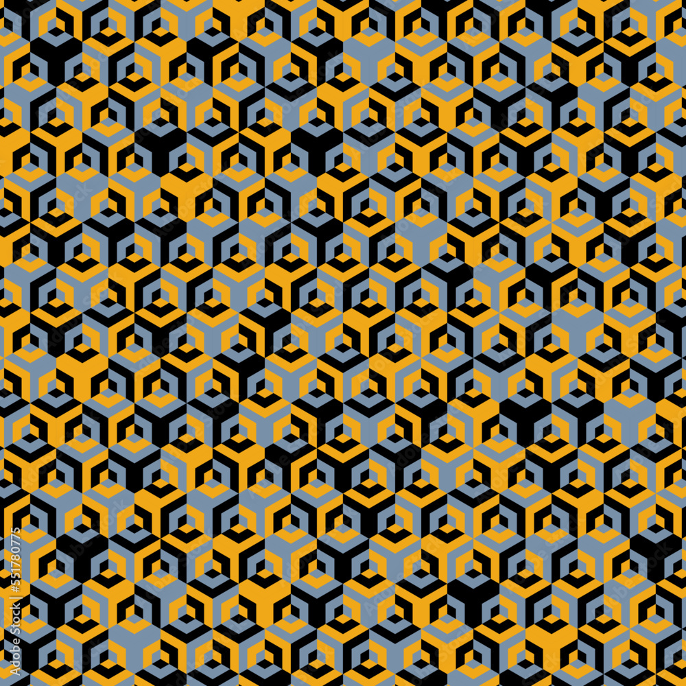  Hexagonal Maze pattern abstract illustration