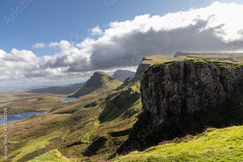 Quiraing is a geological formation on the Scottish Isle of Skye and a hiker's paradise photo