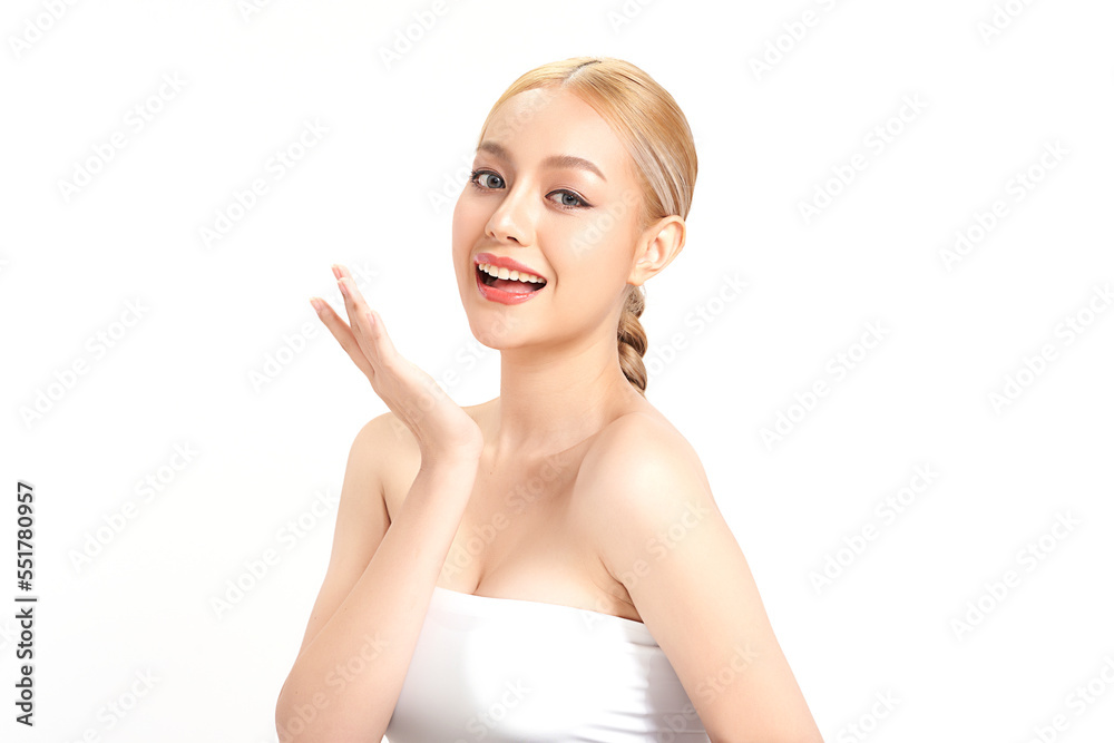 Beautiful young asian woman with clean fresh skin on white background, Face care, Facial treatment, Cosmetology, beauty and spa, Asian women portrait. Beautiful young asian woman with clean fresh skin on white background, Face care, Facial treatment, Cosmetology, beauty and spa, Asian women portrait.