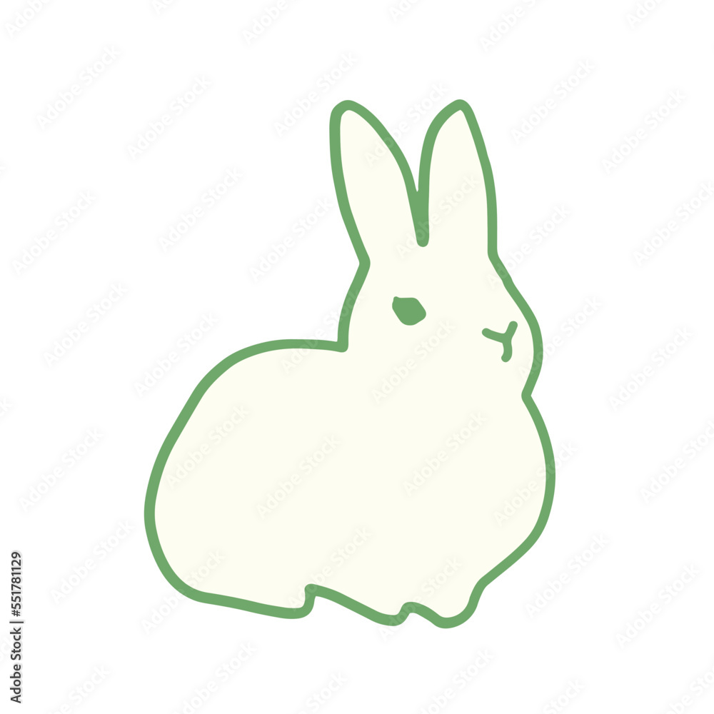 座るうさぎ シンプルイラスト 座るうさぎ シンプルイラスト