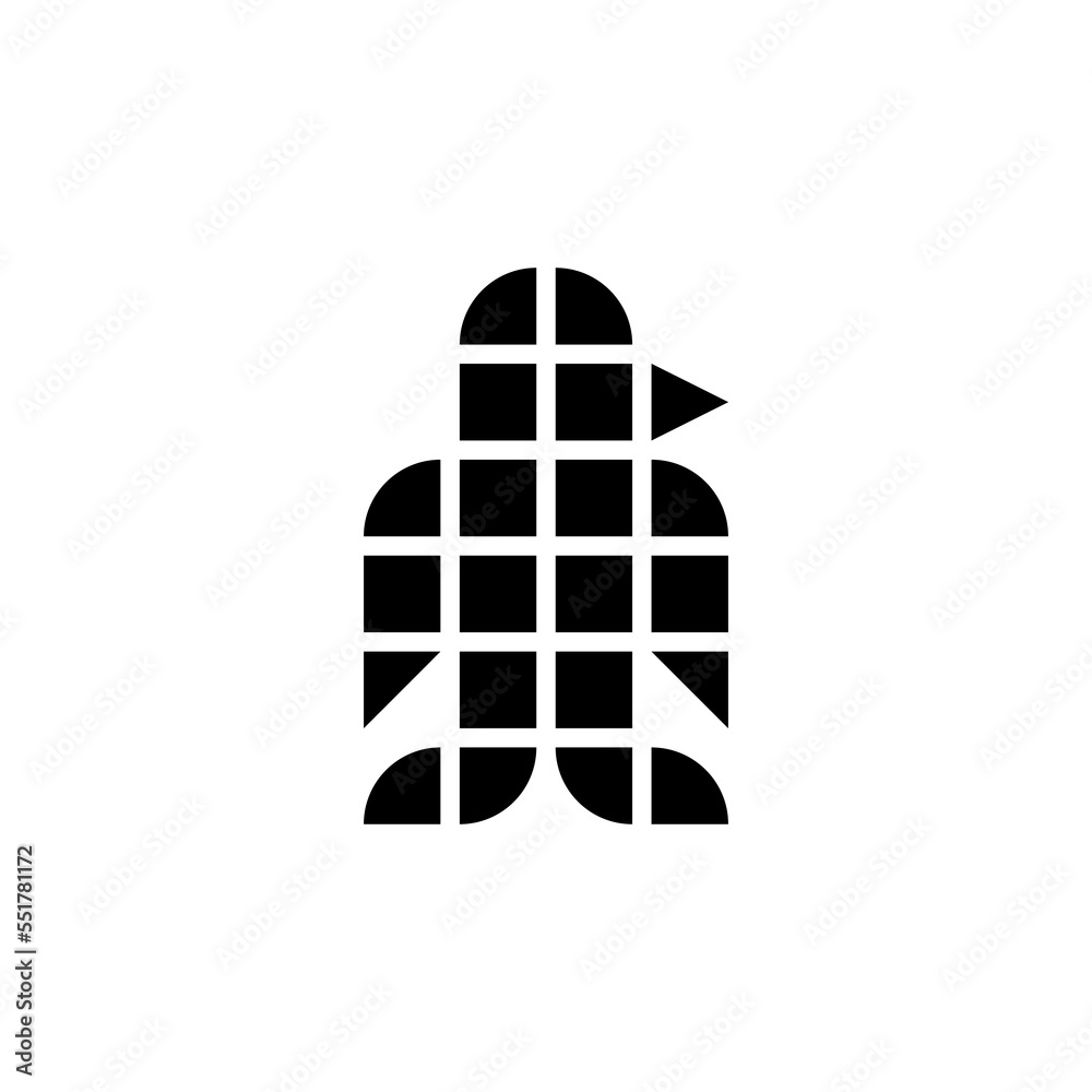 Penguin vector logo design. Abstract creative illustration.