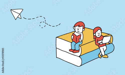 アナログとデジタルでそれぞれに学習する人々