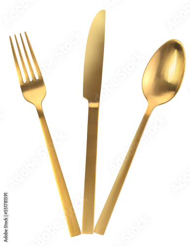 cutlery set isolated