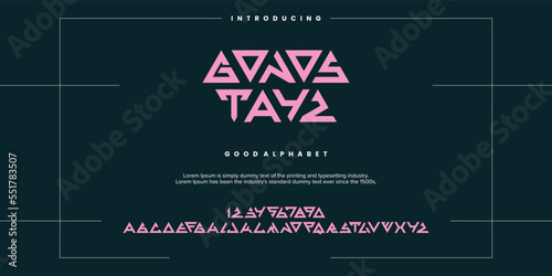futuristic minimalist display font design, alphabet, typeface, letters and numbers, typography.