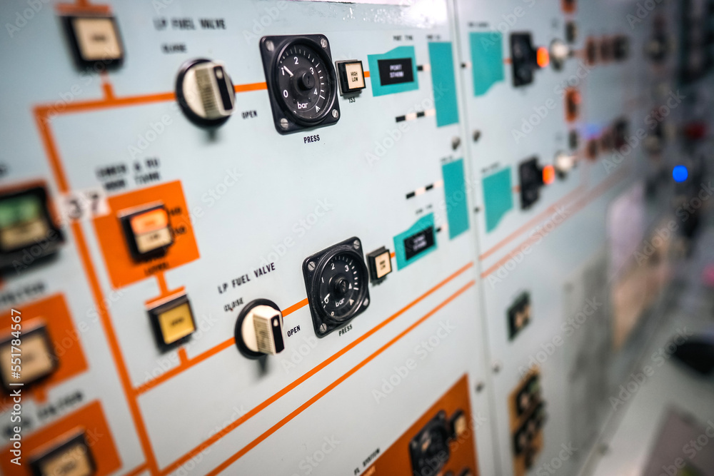 Control panel with many buttons Control panel with many buttons