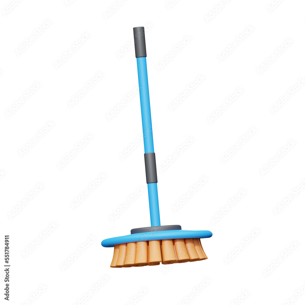 3d mop isolated on white background 3d mop isolated on white background