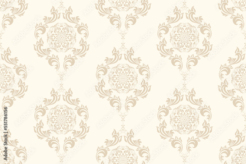 Seamless floral wallpaper pattern. Floral ornament on background