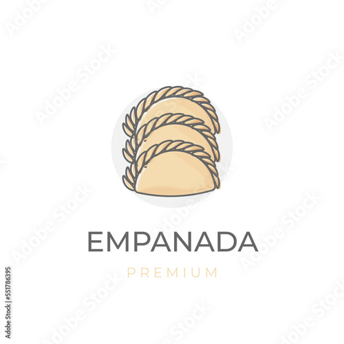 Cartoon Empanadas Simple Vector Illustration Logo