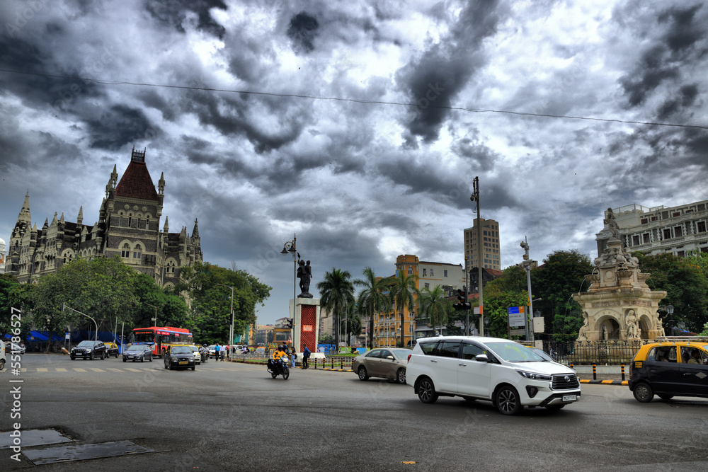 View of the main monuments and tourist spots of Mumbai (India). Colaba ...