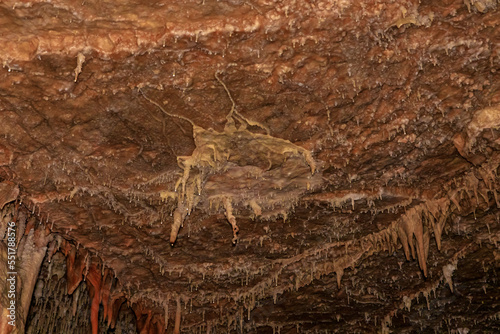 The splendor of nature - bizarre forms of stalactites and stalagmites in the Salamander Cave in northern Israel