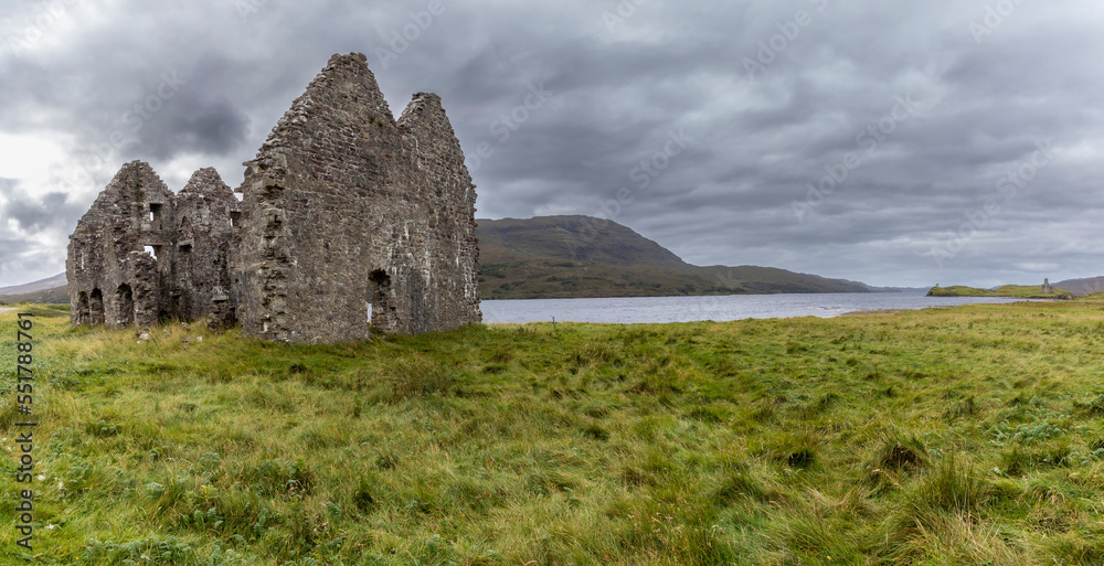 Calda House is a ruined manor house in the Scottish Highlands on the north shore of Loch Assynt