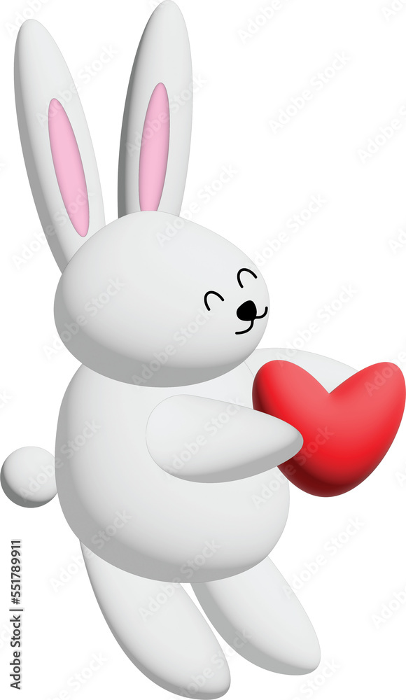 white rabbit bunny 3d white rabbit bunny 3d