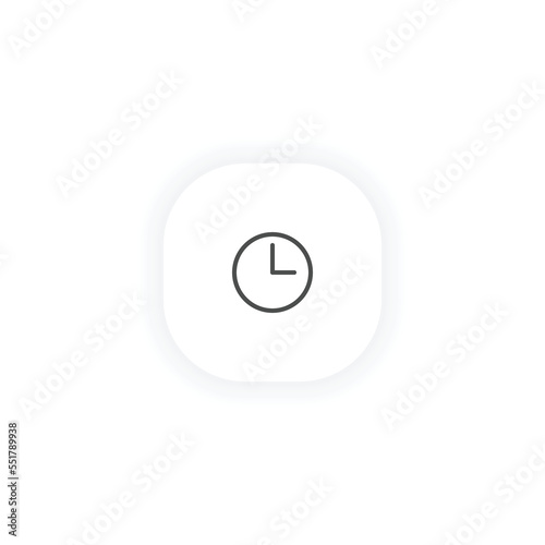 Time clock icon modern vector line design symbol sign timer stopwatch