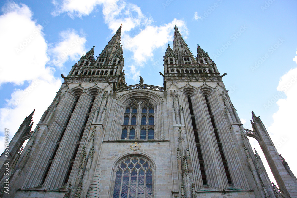 The magnificent Cathedral of St. Corentin in Quimper