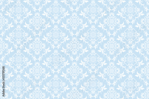 Seamless ornament on background. Floral ornament on background. Wallpaper pattern. Template for design of your interior