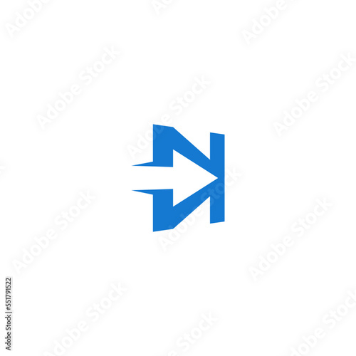 Free Download Initial letter N combination with an arrow. Logo design. - GFXLoad