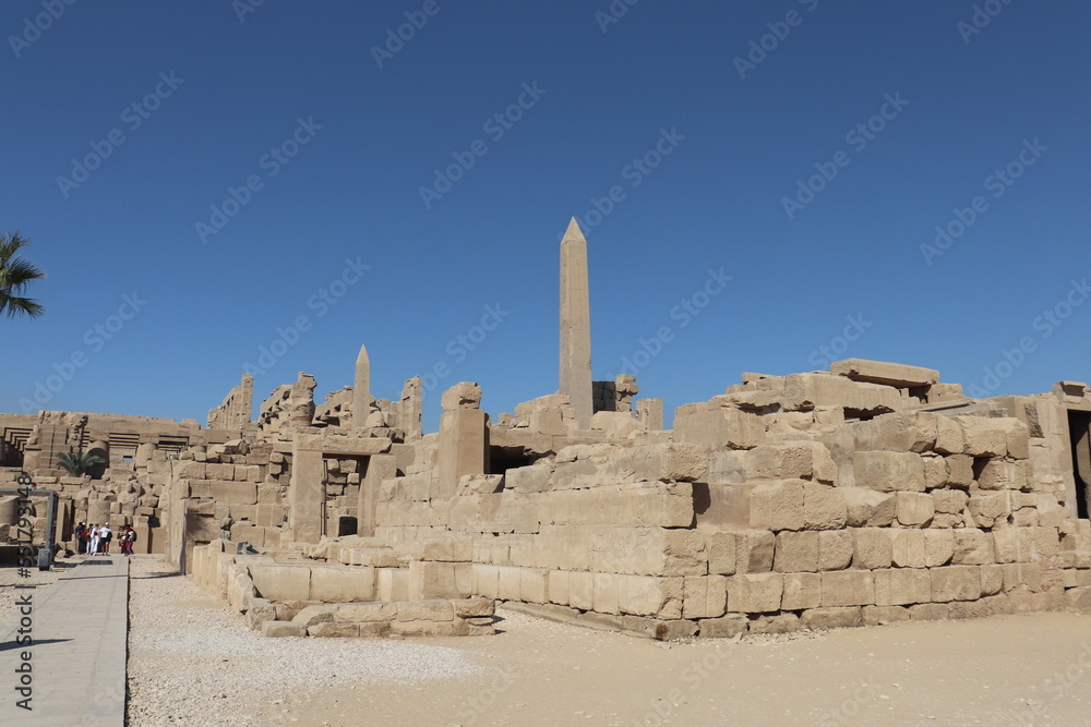 Ancient egyptian obelisk at Karnak temple in Luxor, Egypt Ancient egyptian obelisk at Karnak temple in Luxor, Egypt