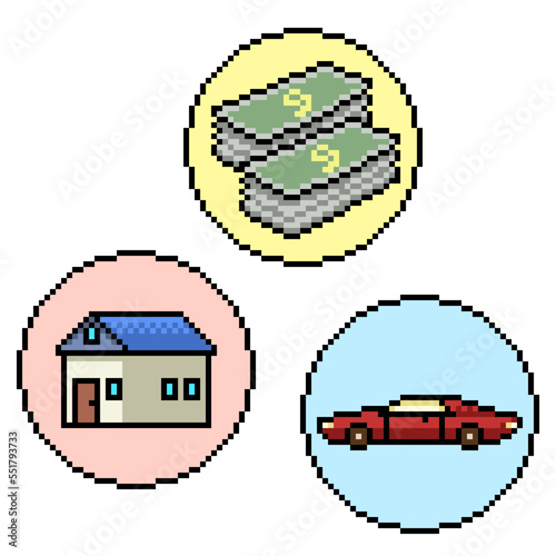 pixel art dream money wealth