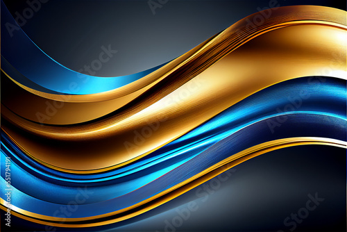 blue and gold swirling background