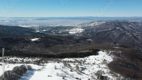 Wallpaper Mural Aerial Winter view of Vitosha Mountain at Ofeliite area, Sofia City Region, Bulgaria Torontodigital.ca