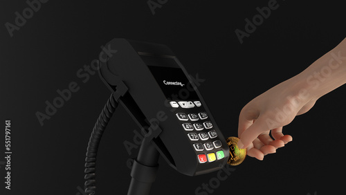 Paying with Bitcoin from the pos machine