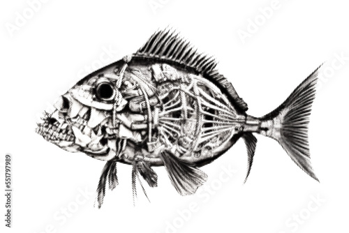 Fantastic fish skeleton. Se...