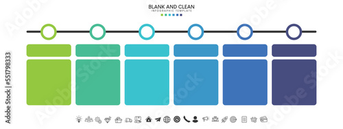 Blank and clean. Steps business data visualization timeline process infographic template design	
