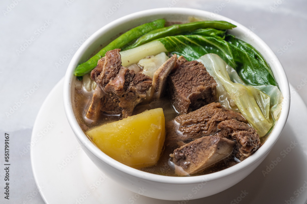 Beef Nilaga, or Nilagang Baka is a simple Filipino Beef and Vegetable Soup best paired with steaming hot rice and fish sauce with calamansi and chili as condiment Beef Nilaga, or Nilagang Baka is a simple Filipino Beef and Vegetable Soup best paired with steaming hot rice and fish sauce with calamansi and chili as condiment