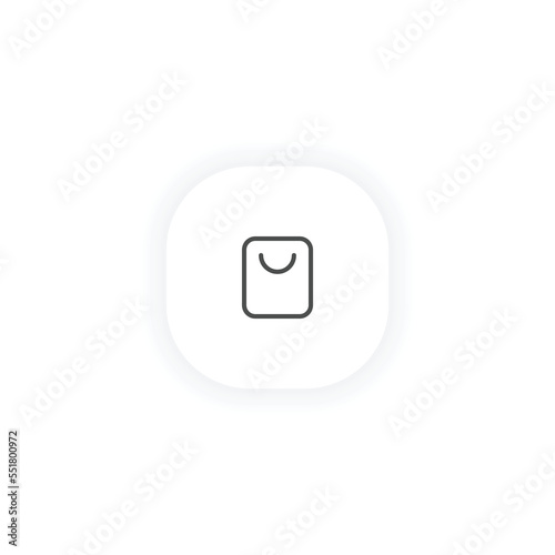 Shopping bag cart icon modern vector line design symbol sign online e commerce