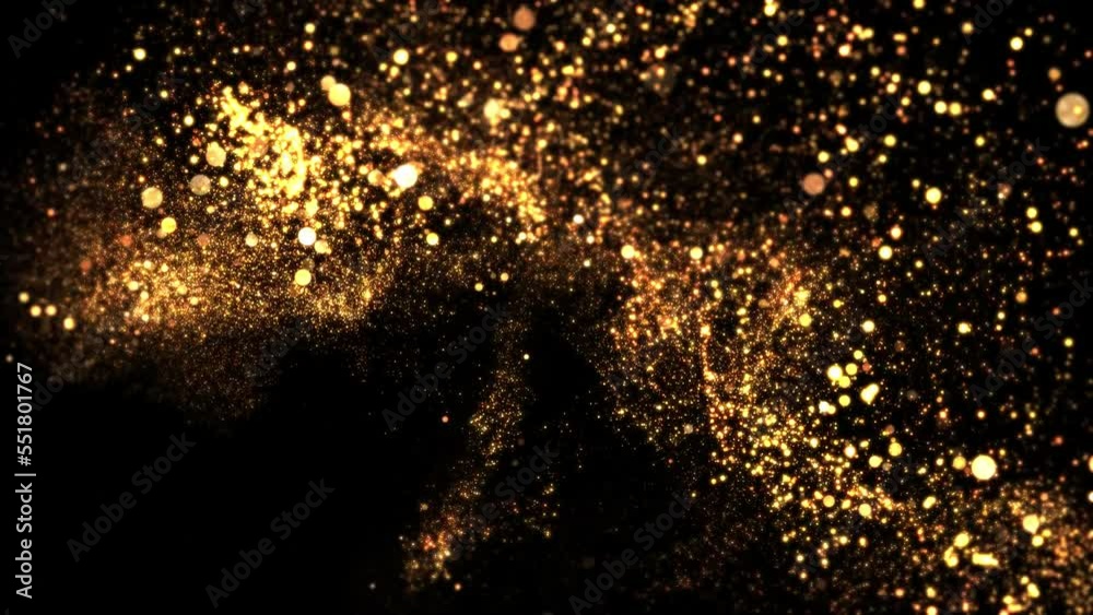 Golden Glitter Particles Loop Background Alpha Channel V05 Golden Glitter Particles Loop Background Alpha Channel V05